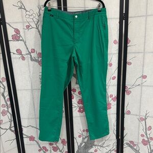 Nike Green Chinos Flat Front Cotton Blend